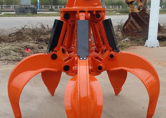 Υδραυλική πορτοκαλιά αρπαγή φλούδας εκσκαφέων Hitachi EX200 για την κατασκευή