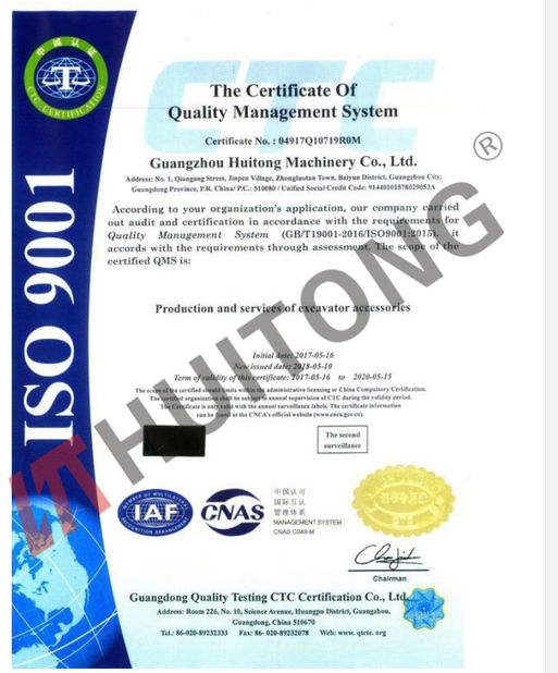 ΚΙΝΑ Guangzhou Huitong Machinery Co., Ltd. Πιστοποιήσεις